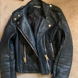 Members only cropped leather jacket